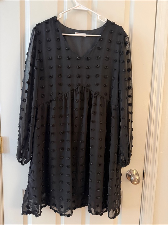 various Dresses & Skirts - Lot of 3 Women's Black Lace Tiered Babydoll Dress, baby doll short and bluedress